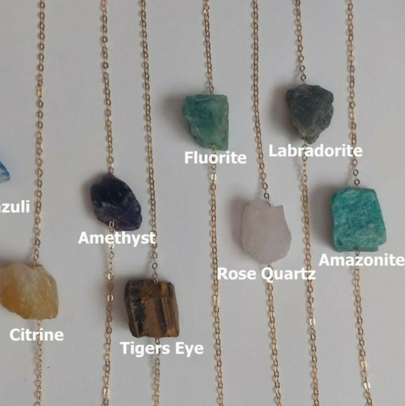 🔮 Raw natural rough crystal 🔮 stone pendant necklace - Picture 4 of 4